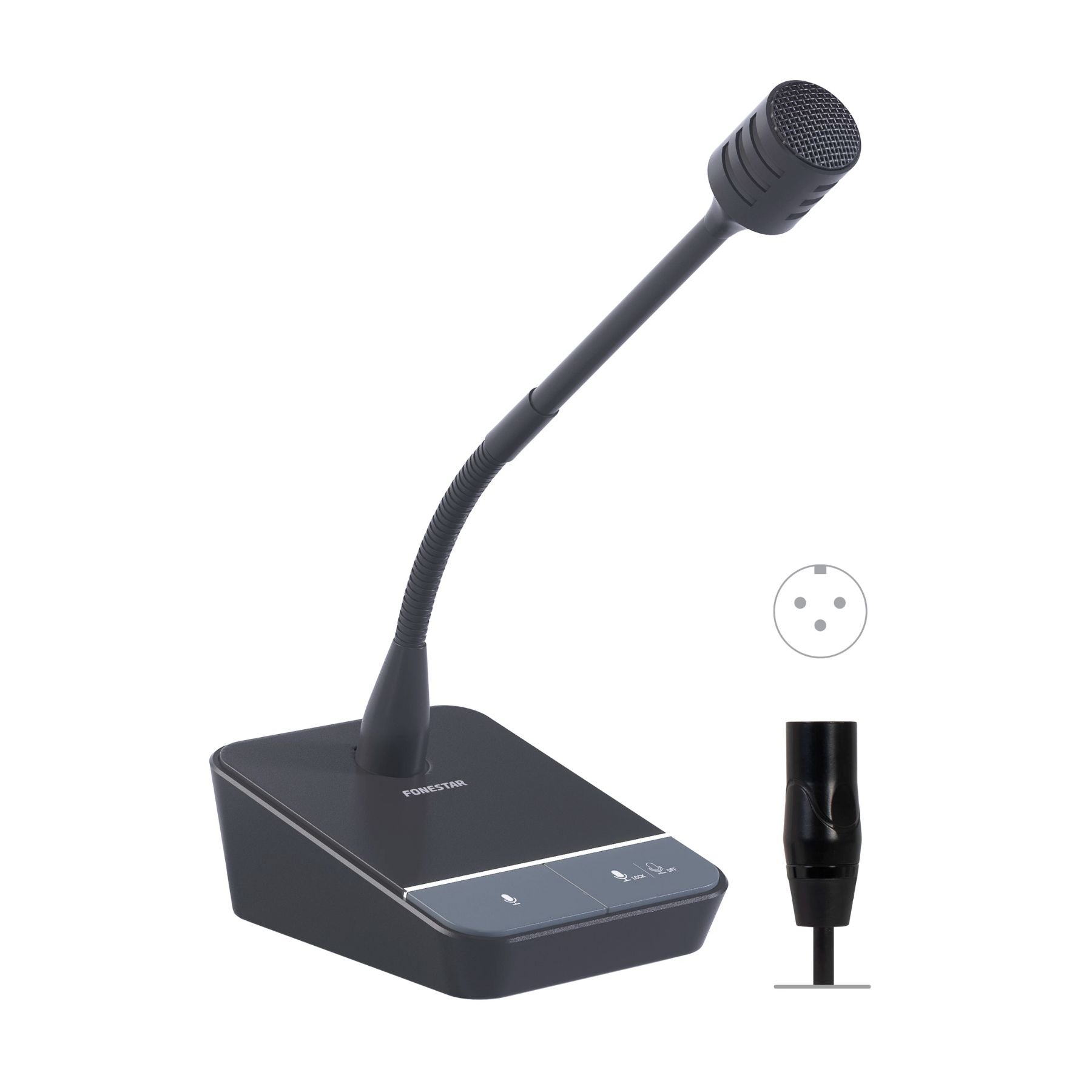 Micrófono dinámico de sobremesa MICSET-D32XLR Fonestar