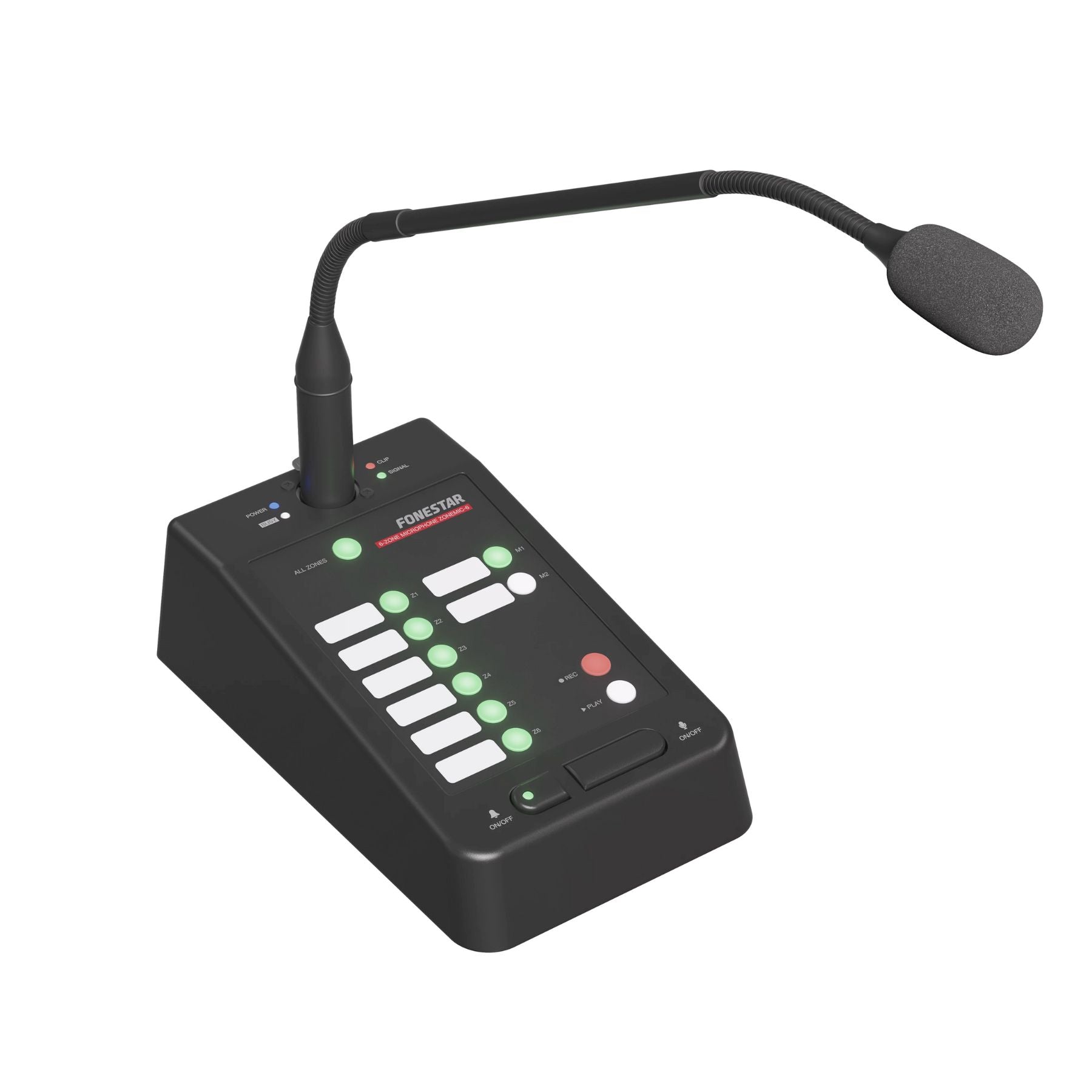 Micrófono de zonas con mensajes grabados ZONEMIC-6 Fonestar