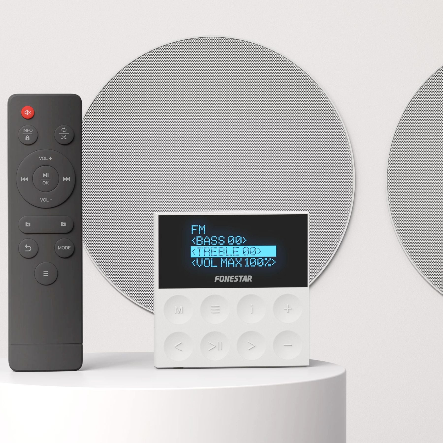 Kit de parlantes de techo con reproductor de pared Fonestar KS-WALL