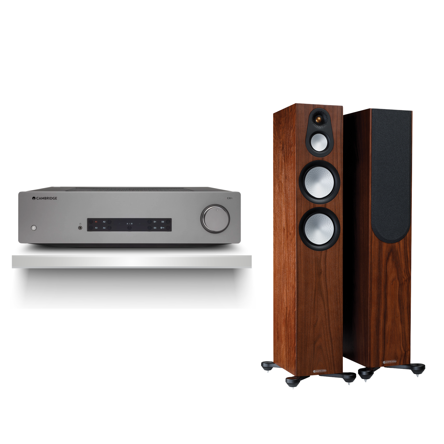 Kit Best Parlantes Columnas Silver 300 + Amplificador Integrado CXA81 MKii Cambridge Audio