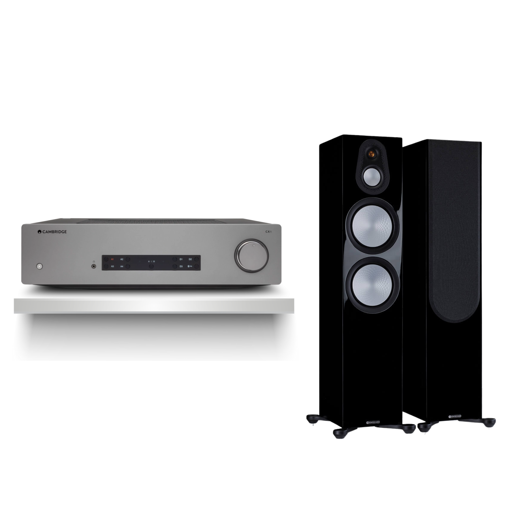 Kit Best Parlantes Columna Silver 500 + Amplificador Integrado CXA81 MKII Cambridge Audio