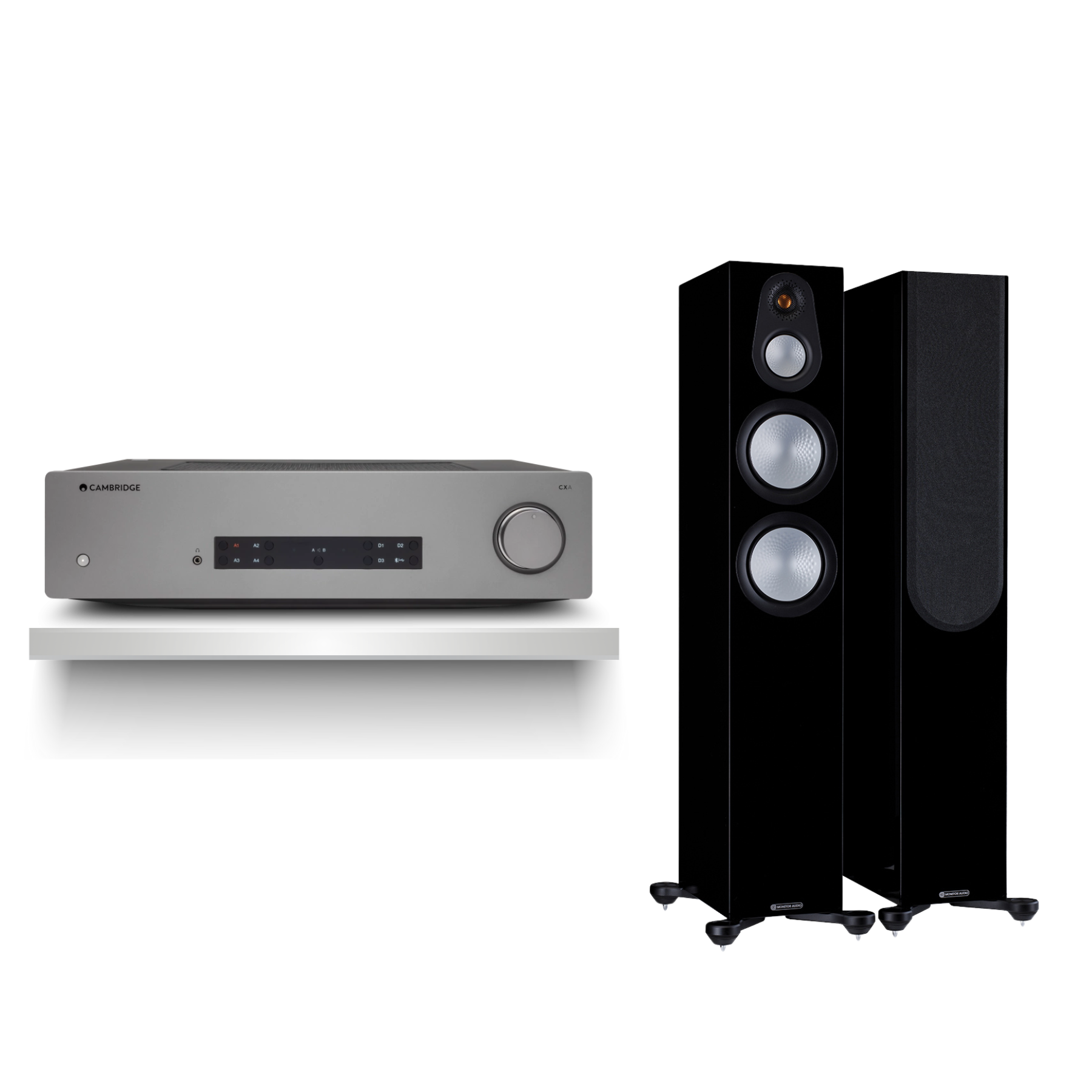 Kit Best Parlantes Columnas Silver 300 + Amplificador Integrado CXA81 MKii Cambridge Audio