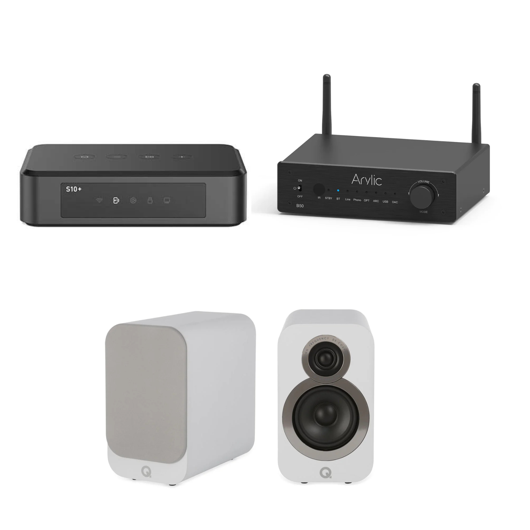 Kit Smart Parlantes Bookshelf 3010i + Amplificador Integrado B50SE + Reproductor En Red S10+