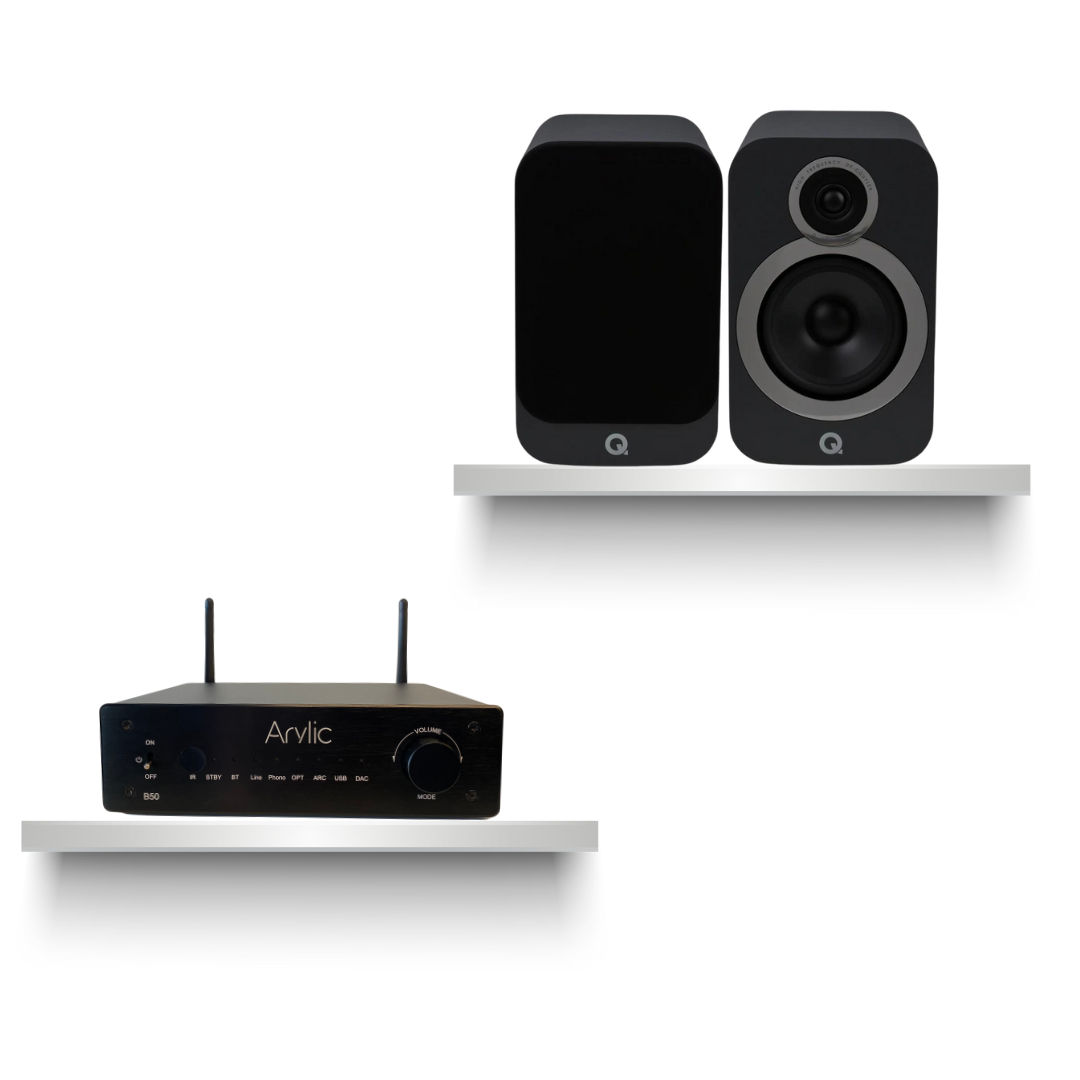 Kit Good Parlantes Bookshelf 3020i + Amplificador Arylic B50SE