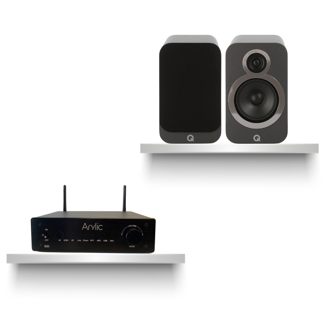 Kit Good Parlantes Bookshelf 3020i + Amplificador Arylic B50SE