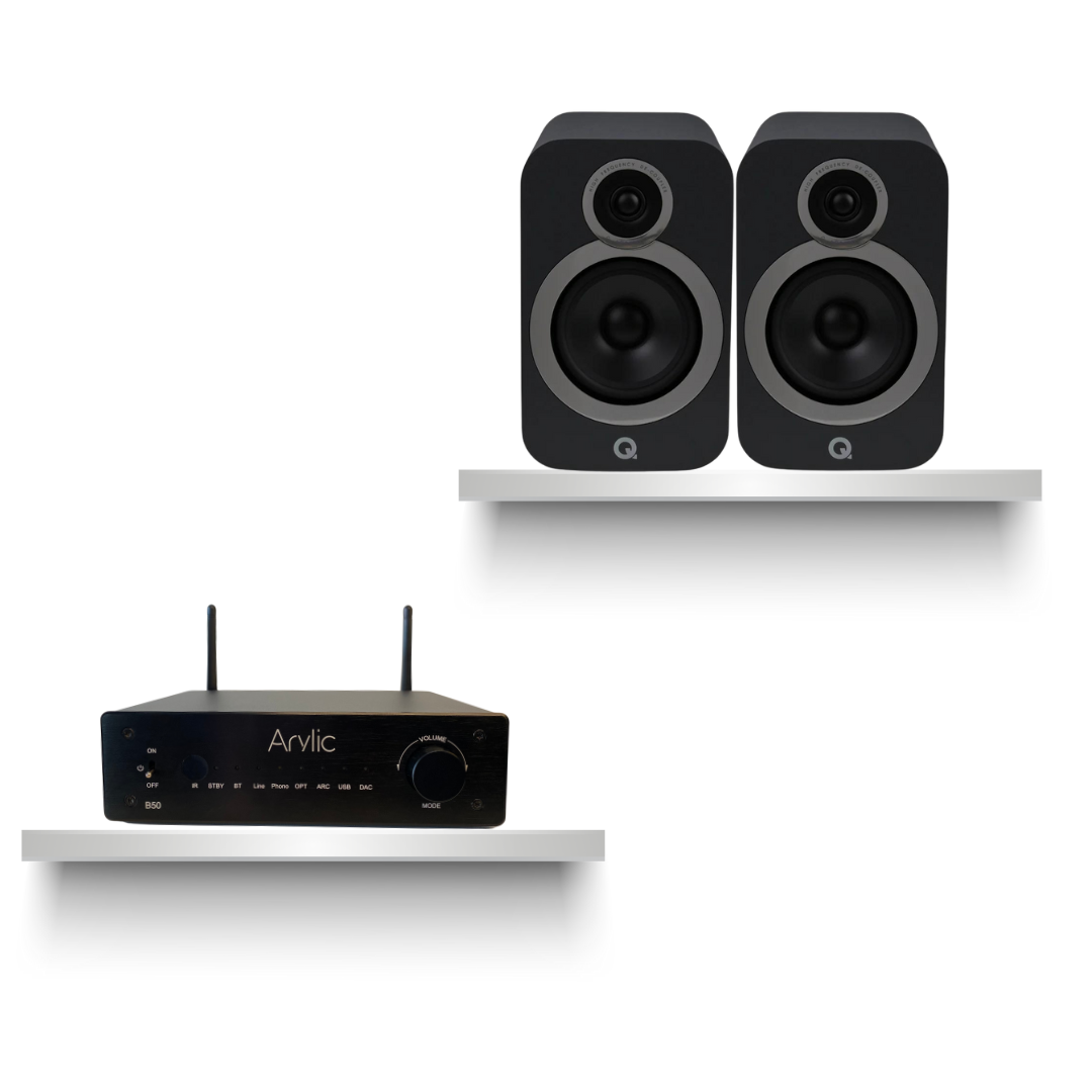 Kit Good Parlantes Bookshelf 3030i + Amplificador Arylic B50SE