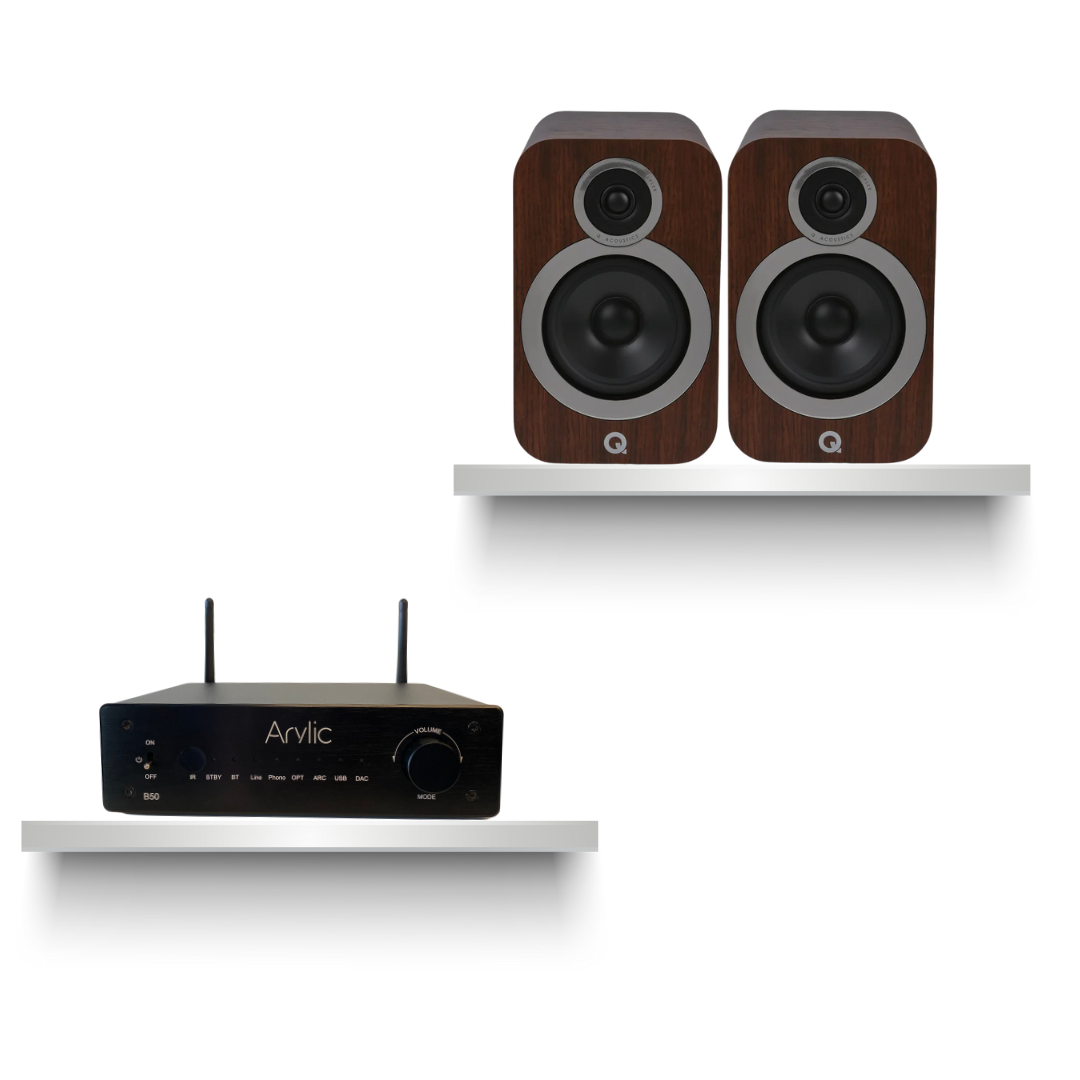 Kit Good Parlantes Bookshelf 3030i + Amplificador Arylic B50SE