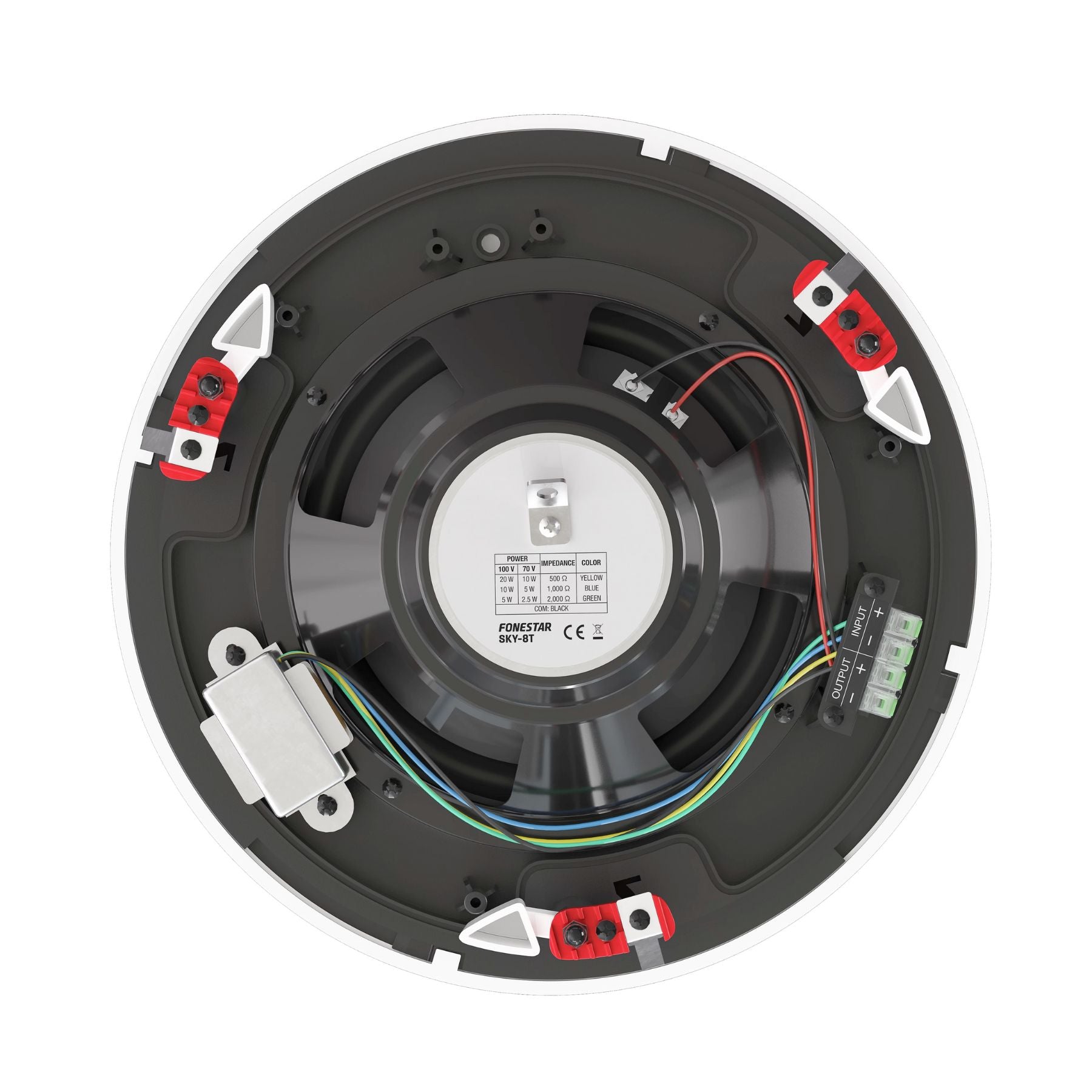 Parlante de techo de linea 100v Fonestar SKY-8T 8" 20 RMS