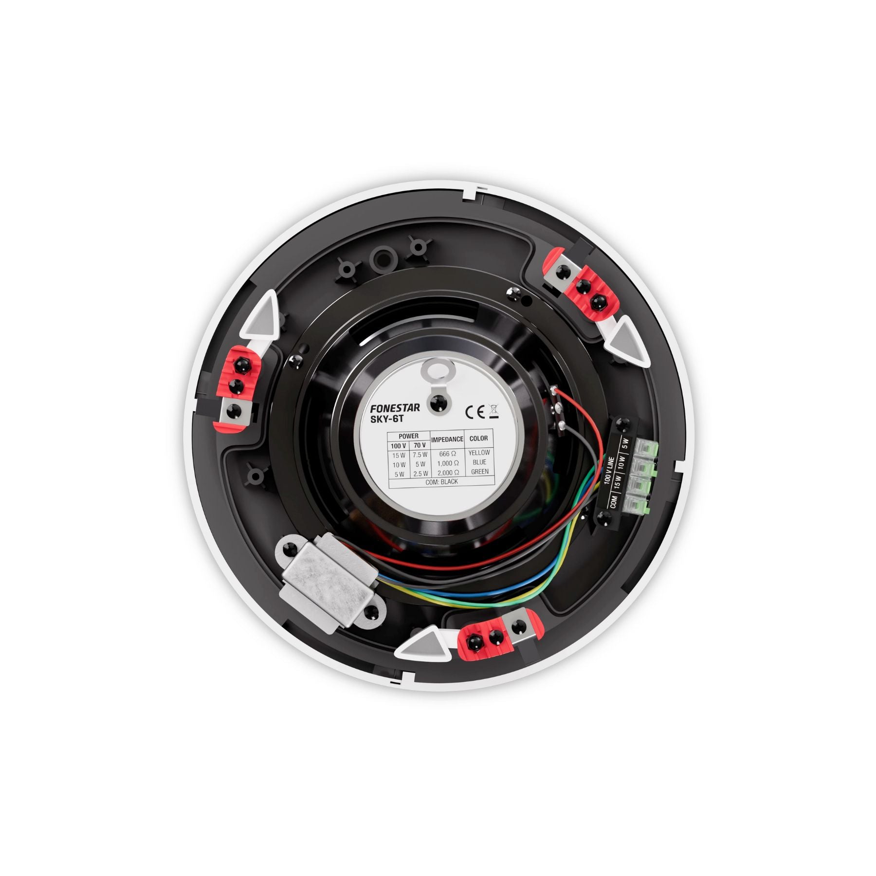 Parlante de techo de linea 100v Fonestar SKY-6T 6" 20 RMS