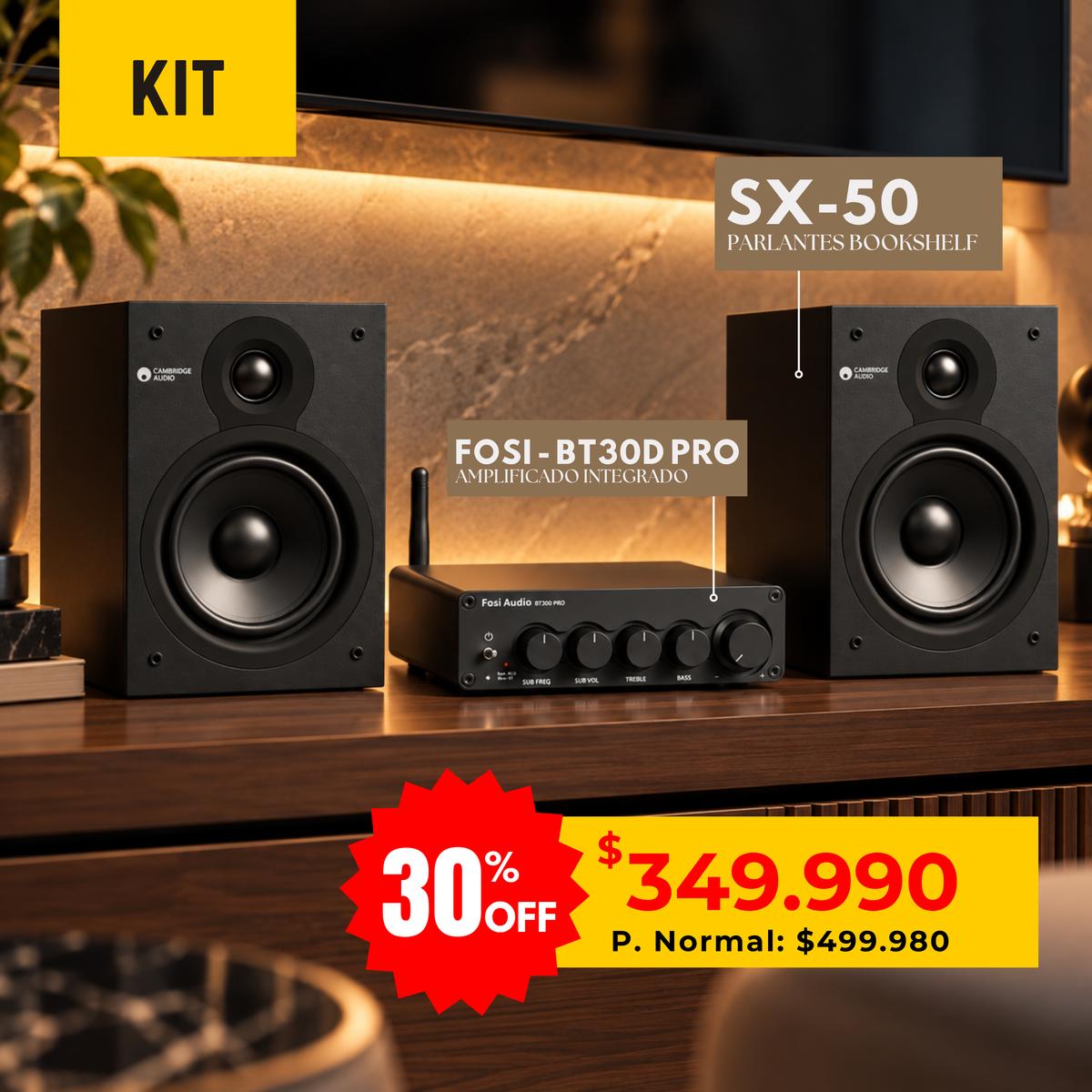 Kit Fosi BT30D Pro + Cambridge SX-50