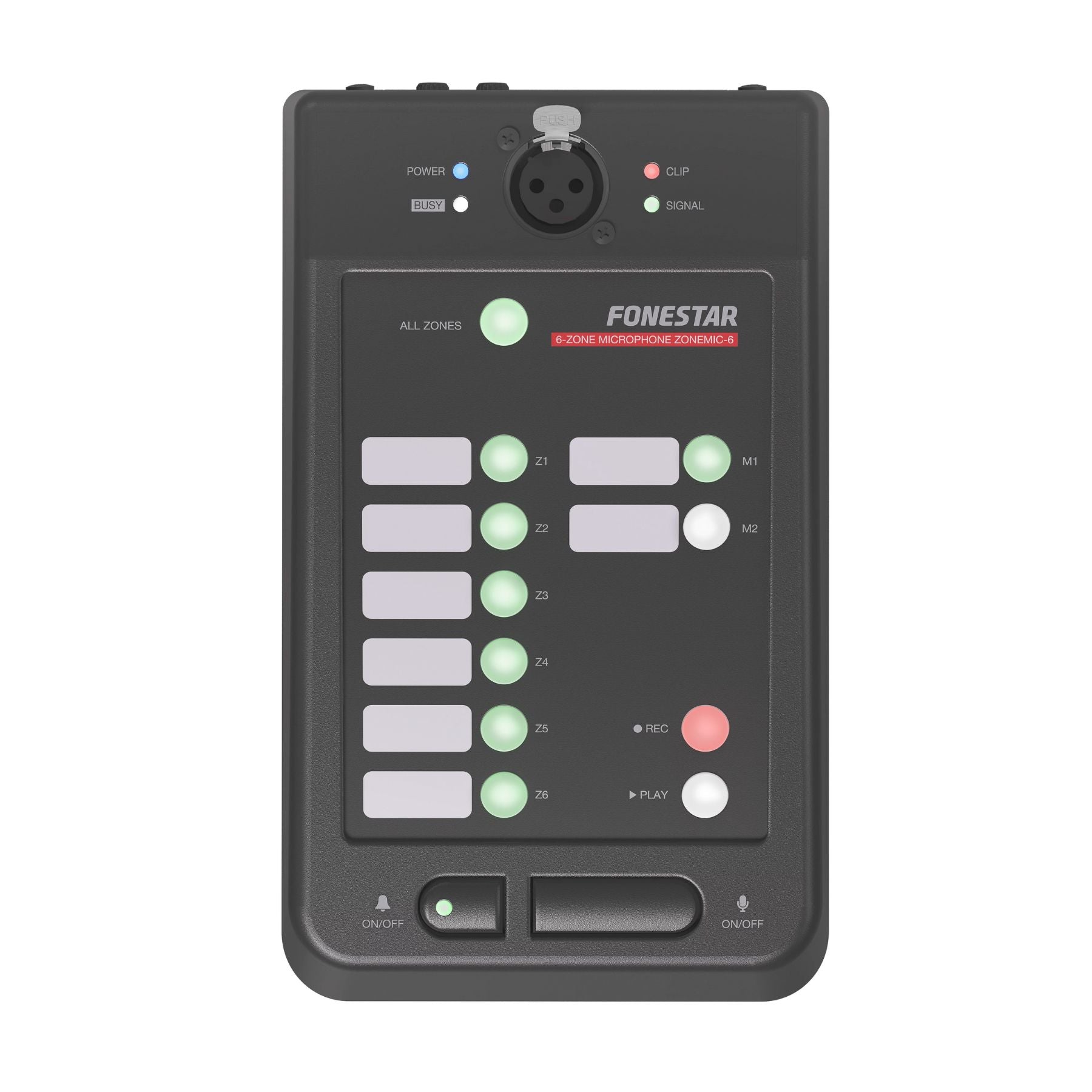 Micrófono de zonas con mensajes grabados ZONEMIC-6 Fonestar