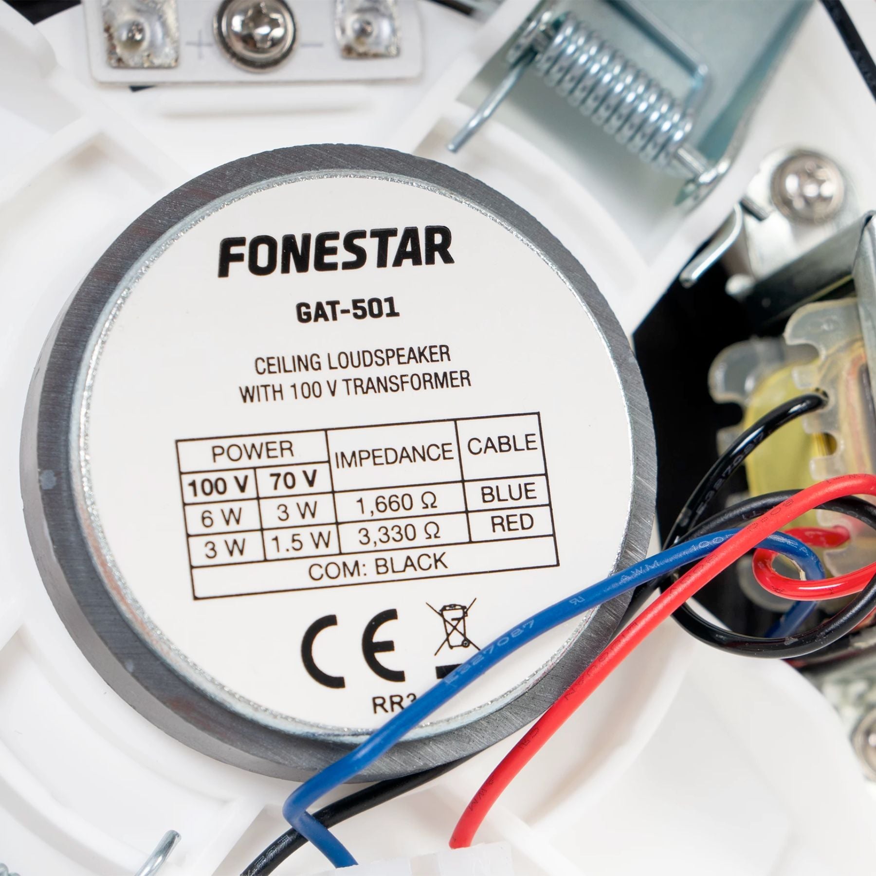 Parlante de techo con transformador de línea 100V 6W GAT-501 Fonestar