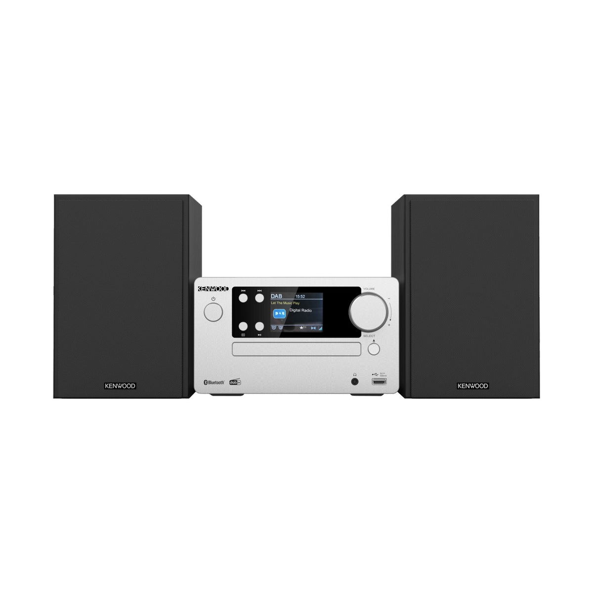 Kenwood M-725DAB plateado - vista frontal centrada