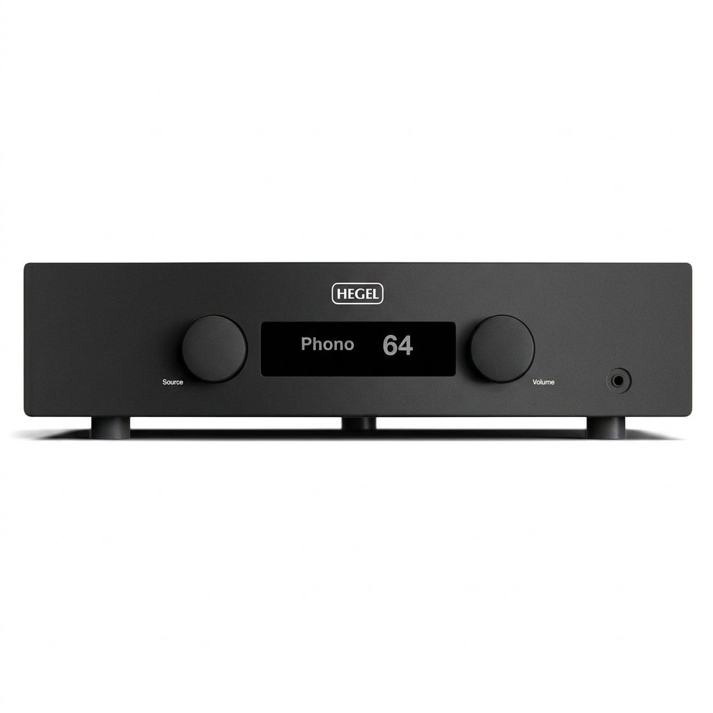 Hegel A200 amplificador integrado negro vista frontal