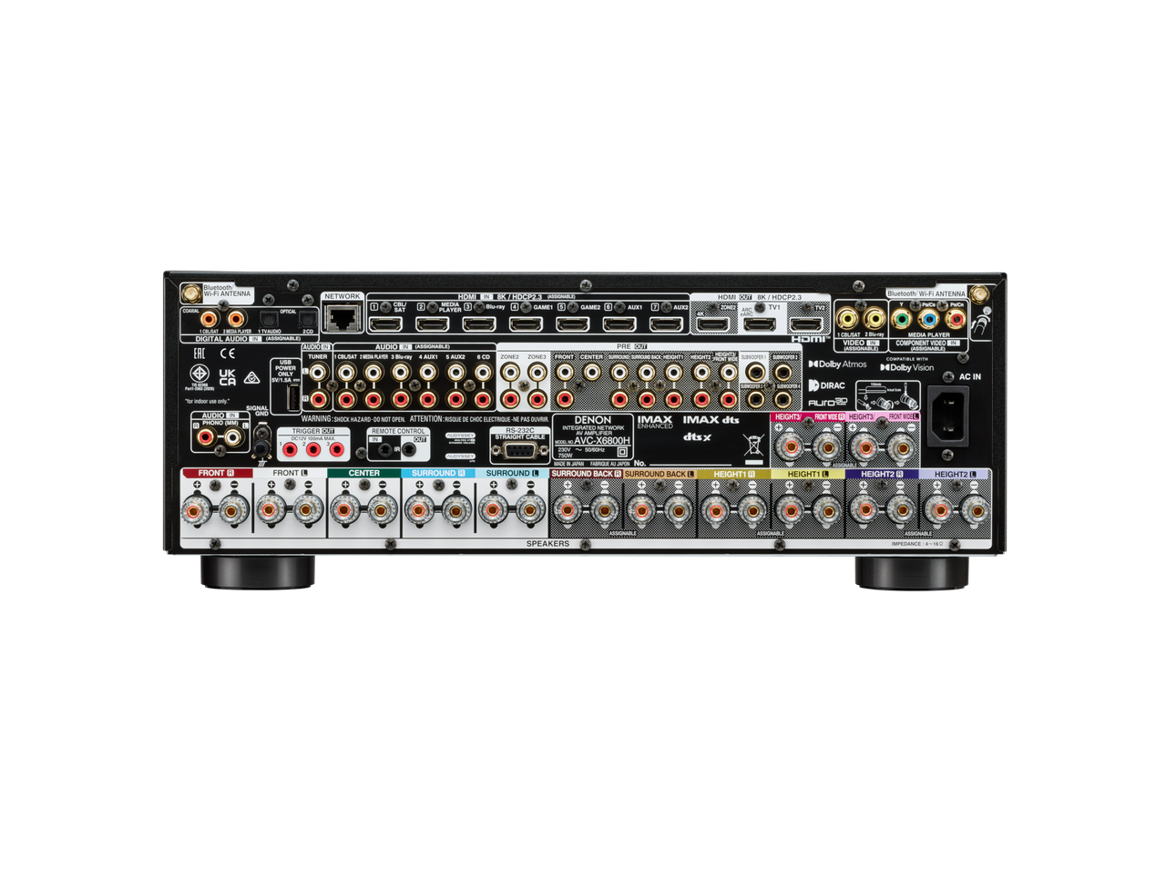 Amplicador A/V 11.4ch 8K Denon AVC-X6800H