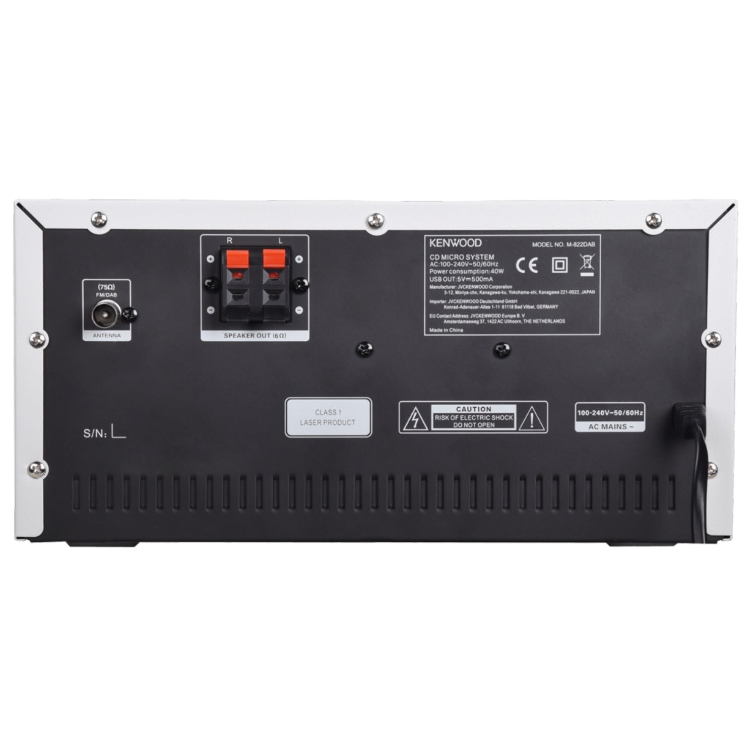 (Exhibicion) Microcomponente Kenwood M-822DAB-W CD-Player, USB, Bluetooth, Radio FM