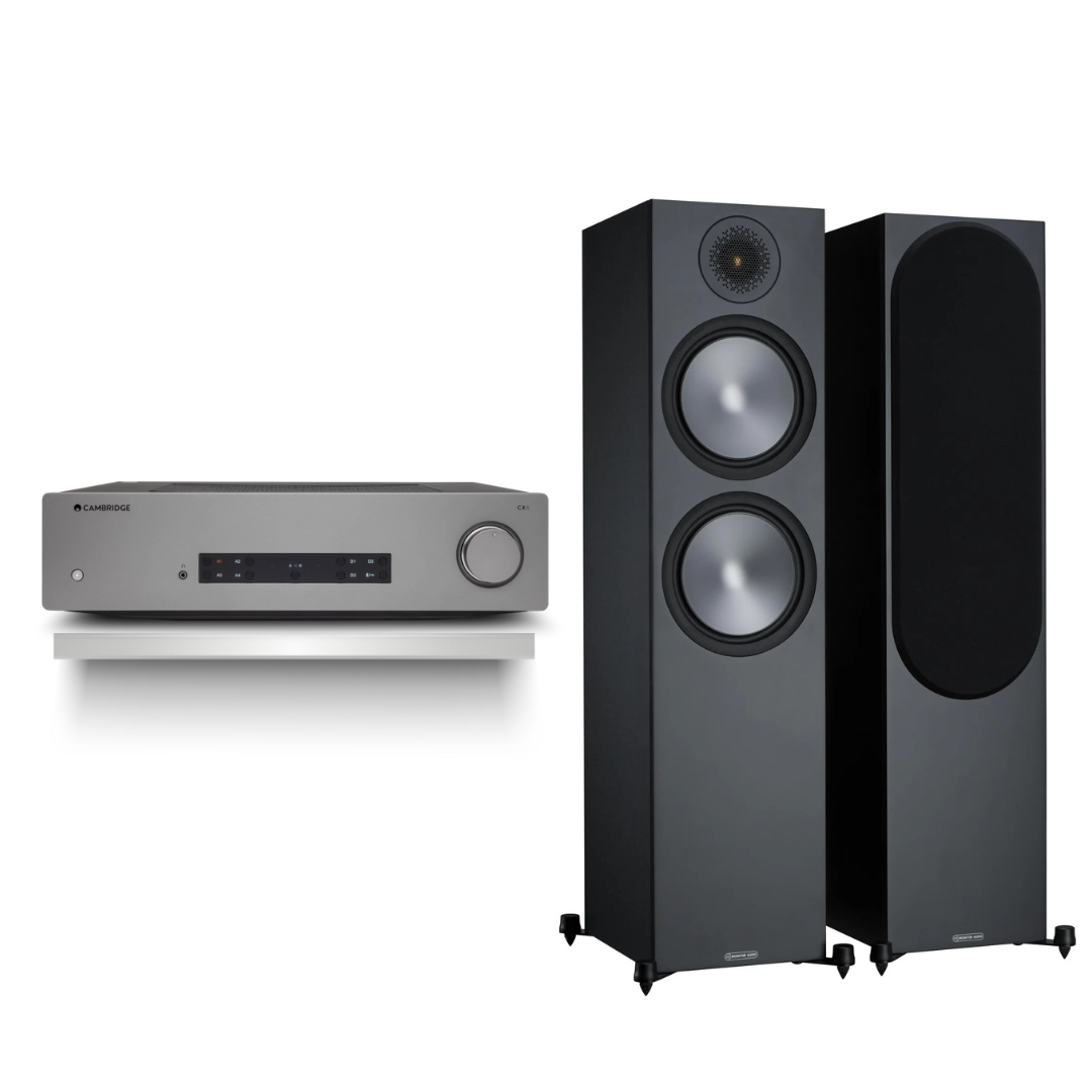 Kit Parlantes Columnas Bronze 500 + Amplificador Integrado CXA81MKII Cambridge Audio