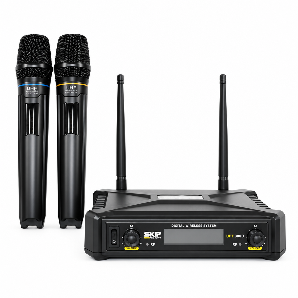 MICROFONO INALAM SKP UHF 300D DINAMICO 2 MICRO