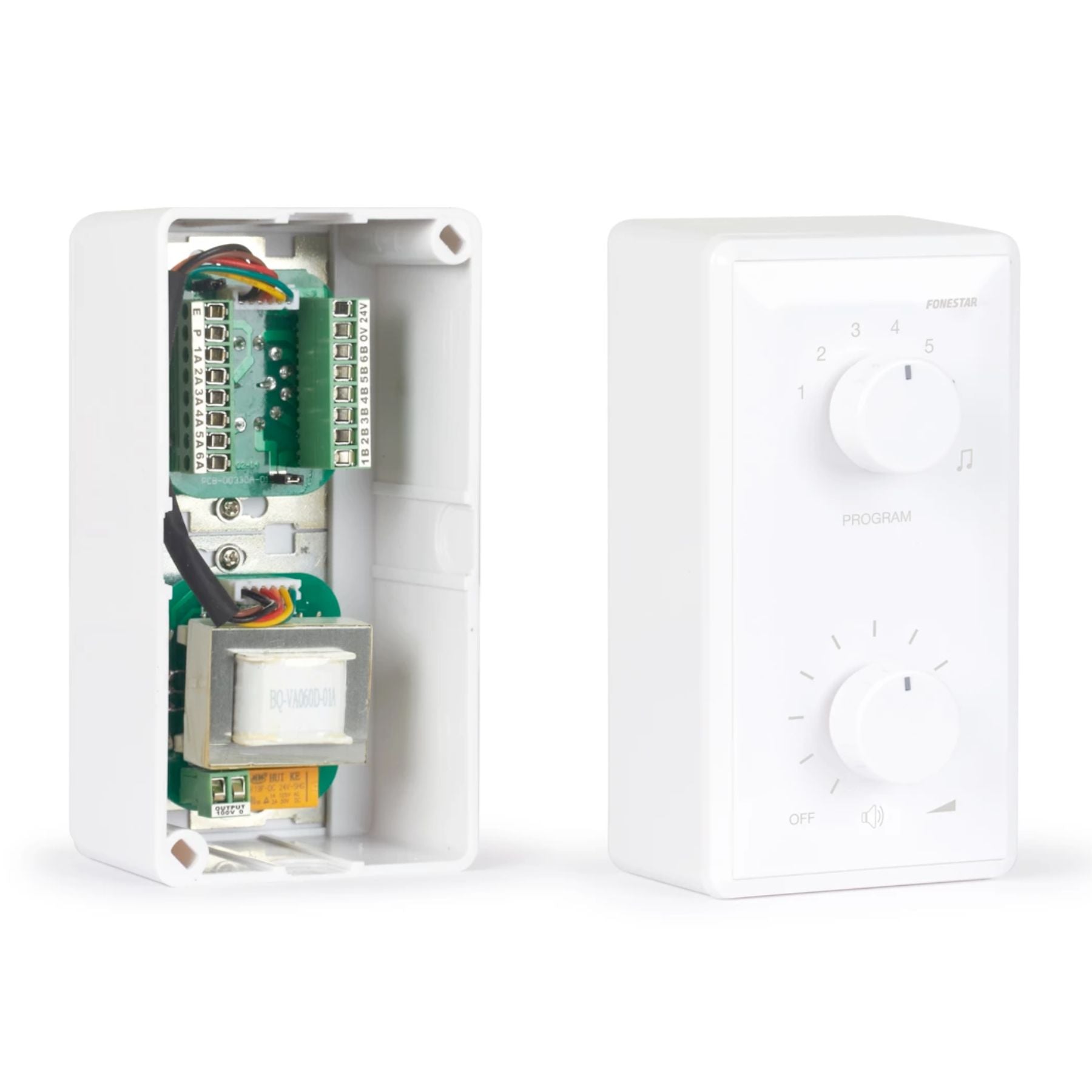 Atenuador con selección de 6 entradas de línea 100V Fonestar AT-260SR