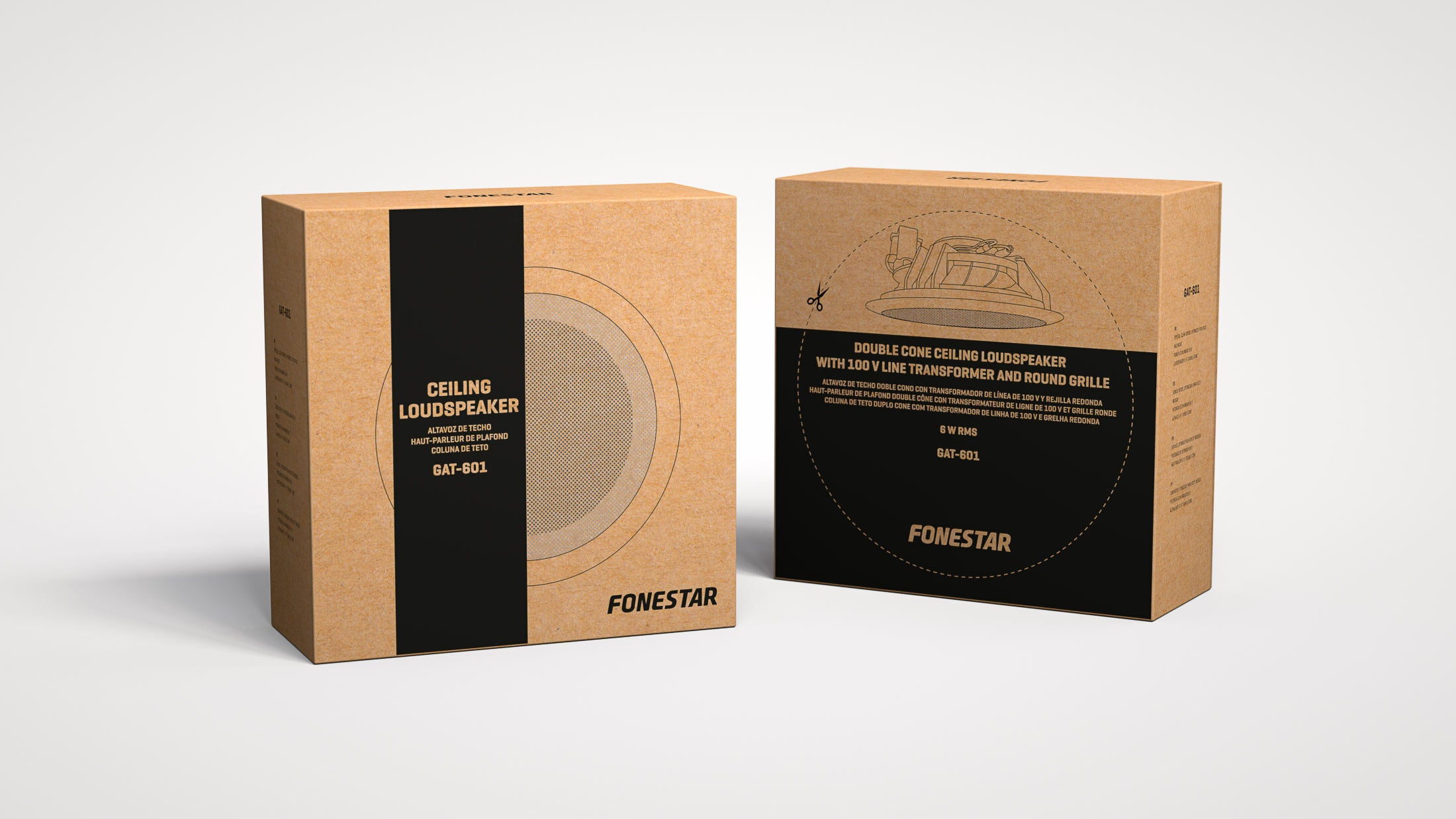 Parlante de techo de linea 100v GAT-601-10 6" 10W Fonestar (Unidad)