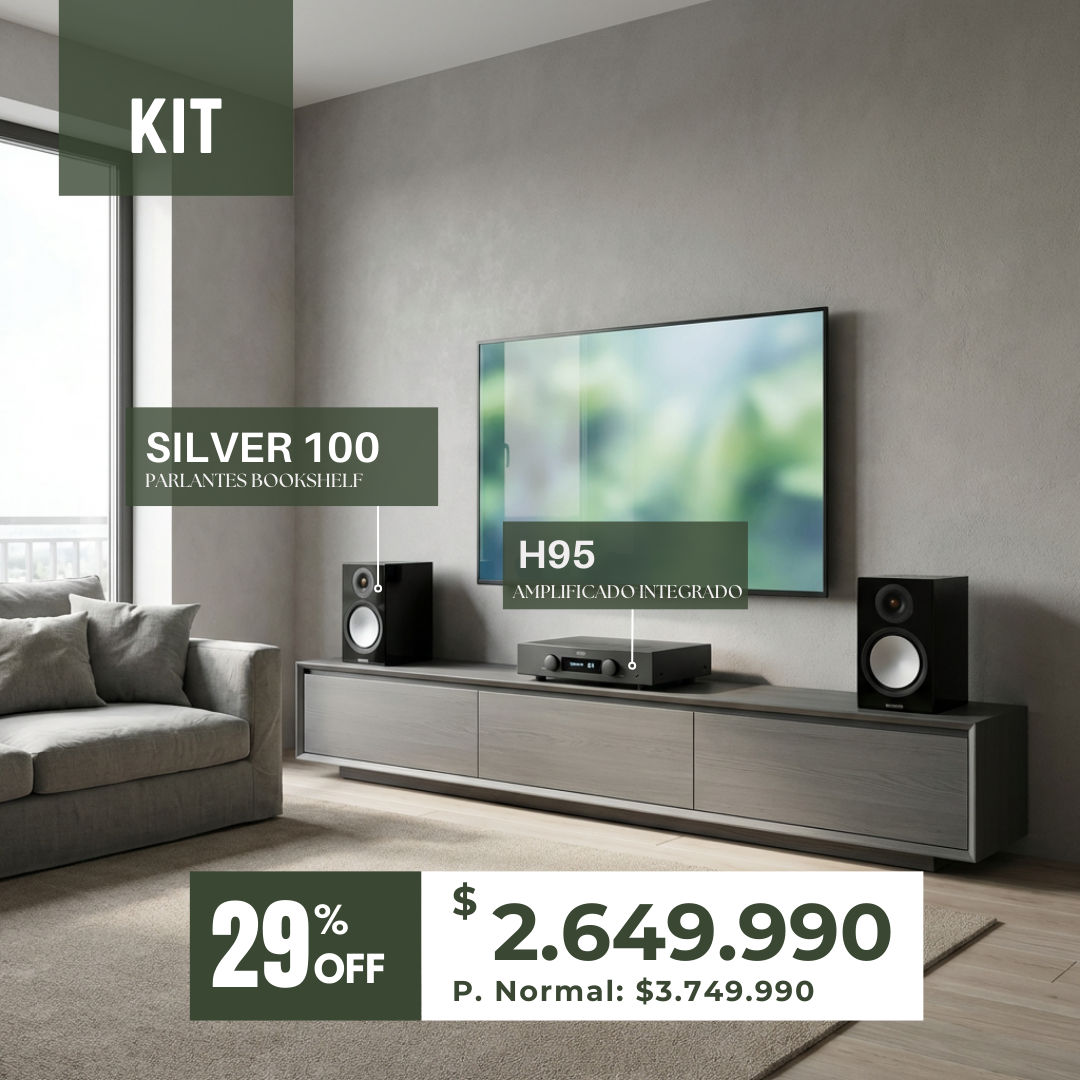 KIT Hegel Amplificador integrado H95 + Monitor Audio Parlantes Silver 100