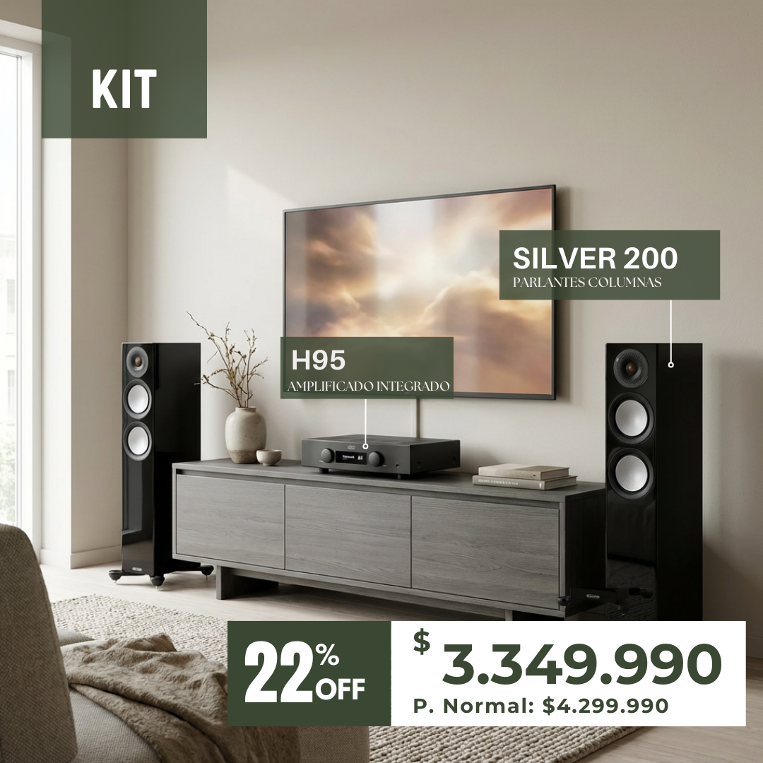 KIT Hegel Amplificador integrado H95 + Monitor Audio Parlantes Silver 200