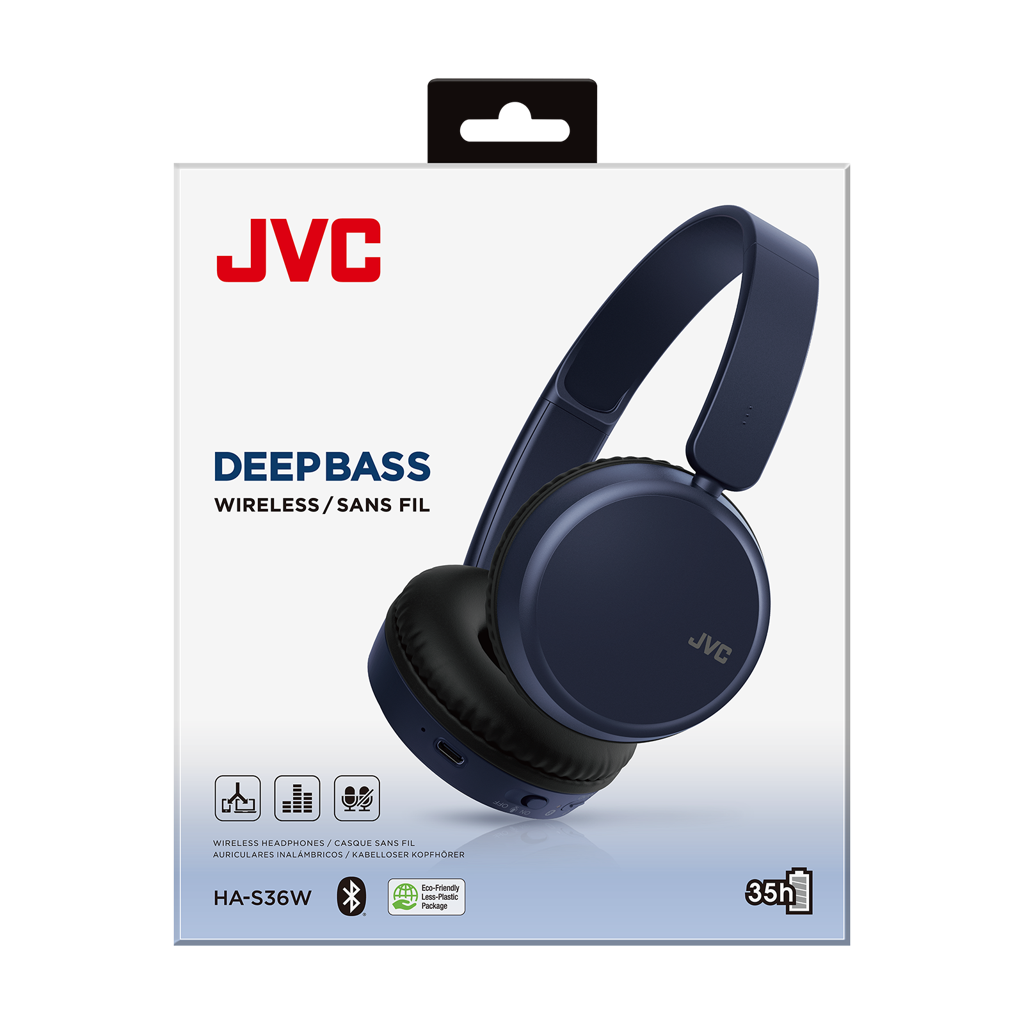 JVC Audífonos HA-S36W Bluetooth Multidispositivo