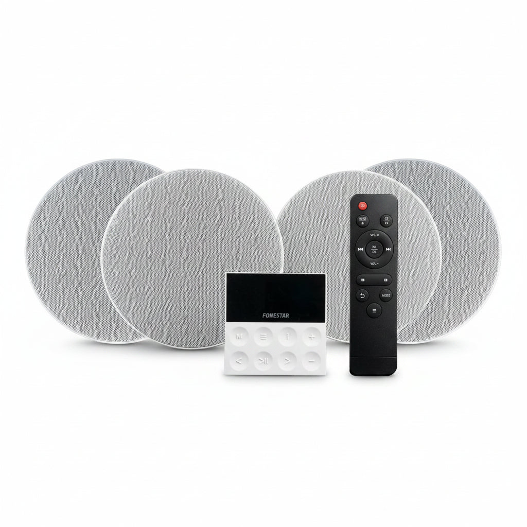 Kit de parlantes de techo con reproductor de pared Fonestar KS-WALL-4 25W