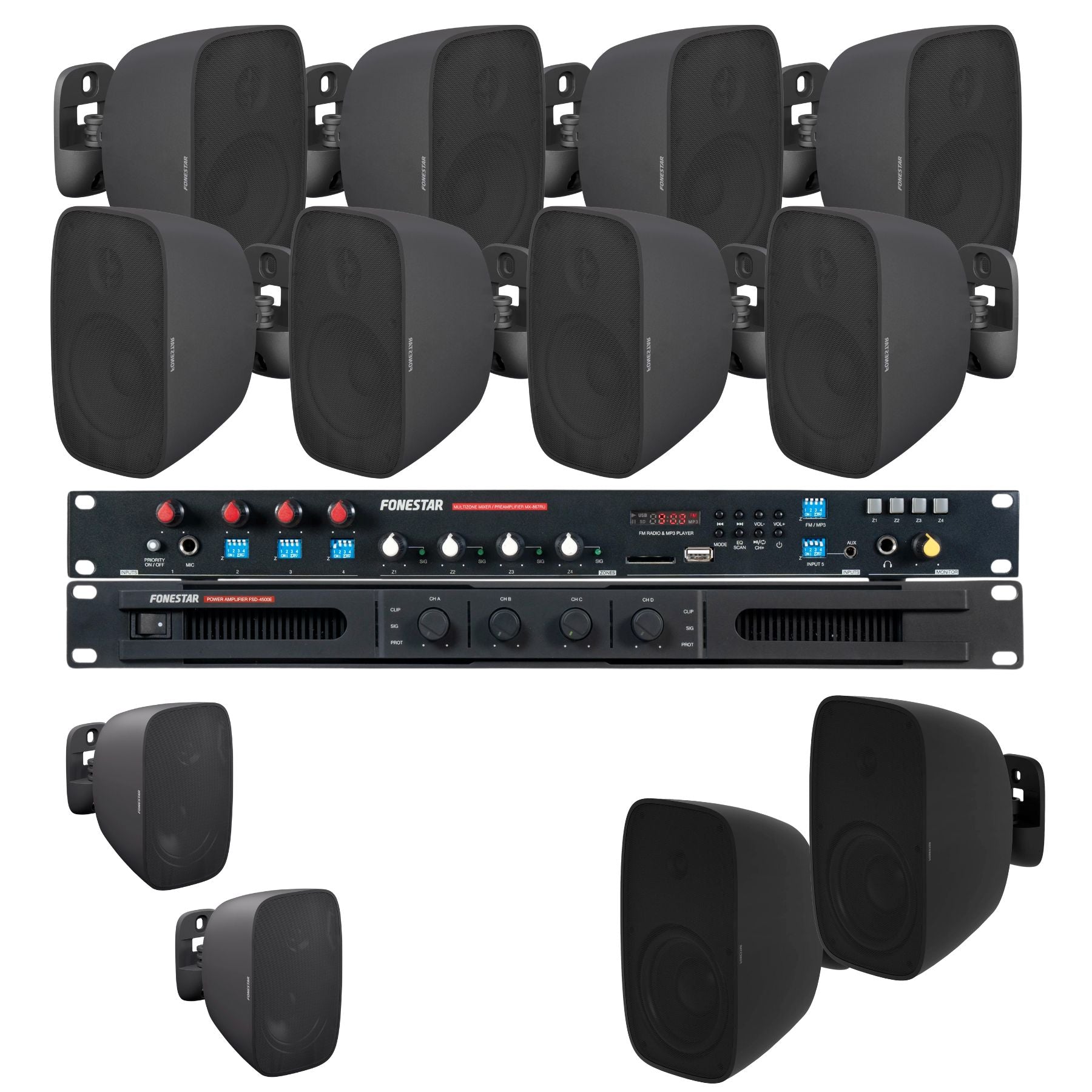 Kit Multizona para pub y restaurantes Fonestar