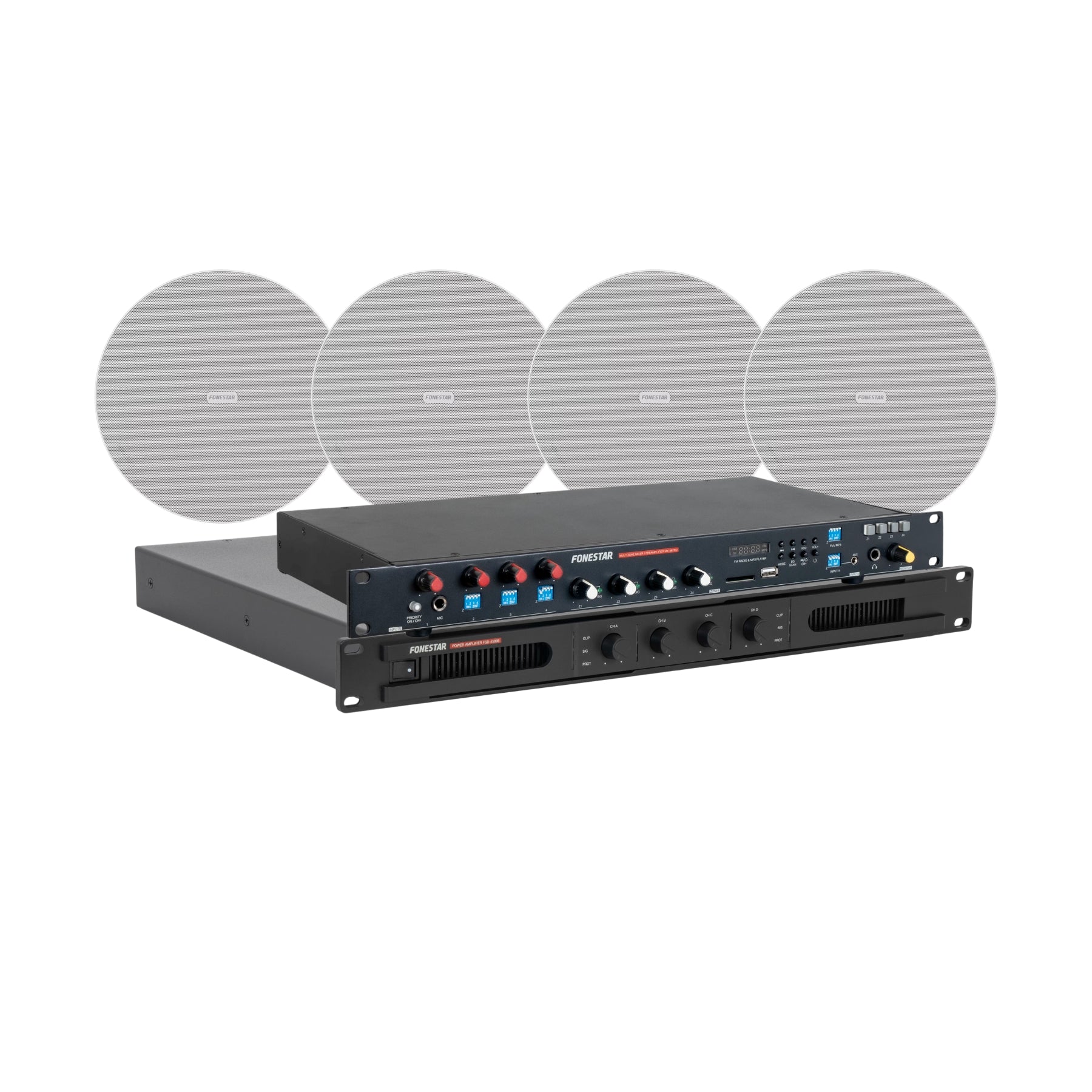 Kit 4 zonas para oficina y retail Fonestar