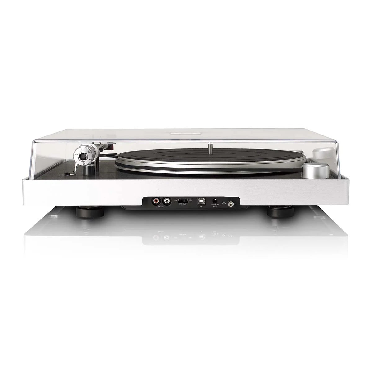 Tornamesa L-455BK on transmisión por correa visible, cápsula Ortofon 2M RED Lenco