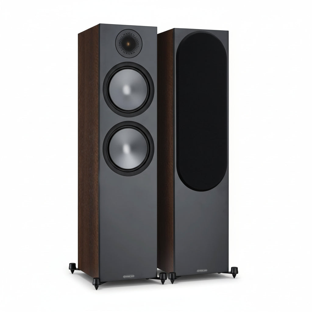 Bronze 500 Parlantes Columnas Monitor Audio Walnut Columnas