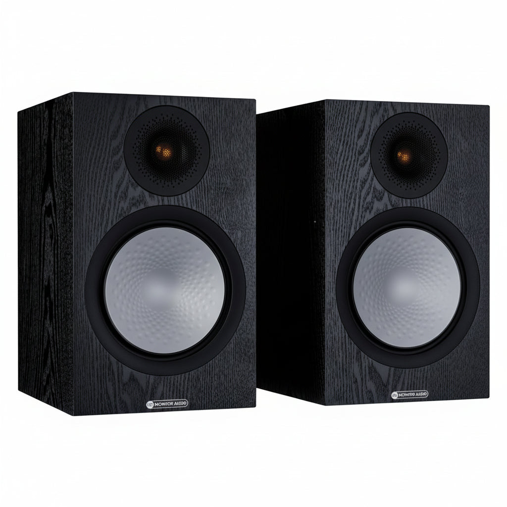 Monitor Audio Parlantes Bookshelf Silver 100 Black Oak