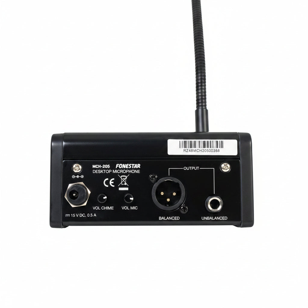 Microfono de mesa con condensador Fonestar MCH-205 para megafonía
