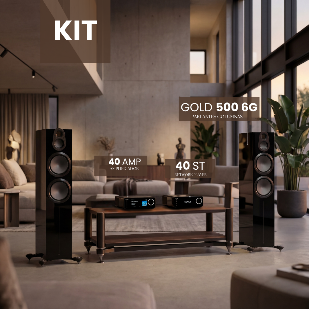 Kit Cyrus Amplificador 40 AMP + Network Player 40 ST + Monitor Audio Parlantes Gold 500 6G