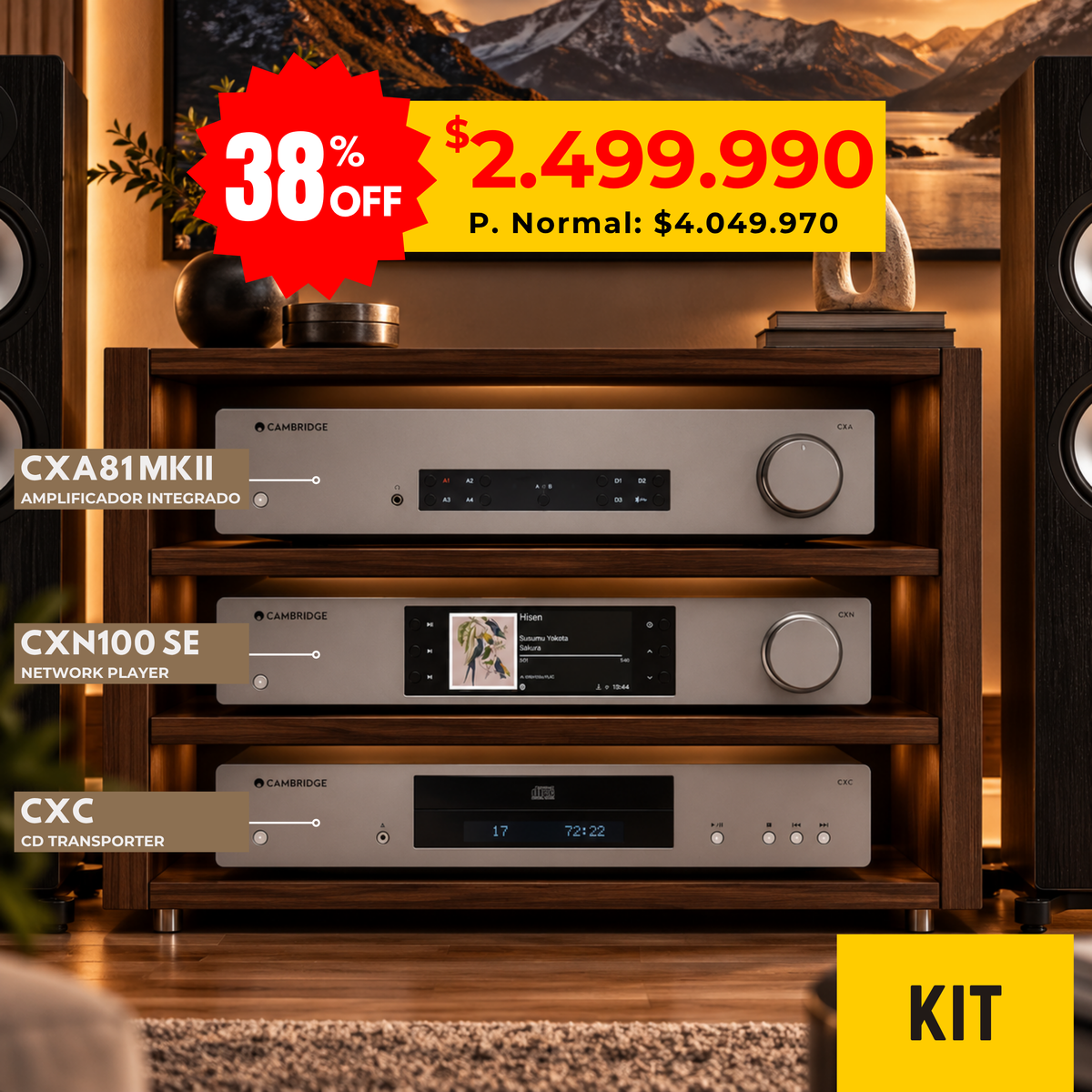 Kit CX Signature: CXA81 MKII + CXN100 SE + CXC Cambridge Audio