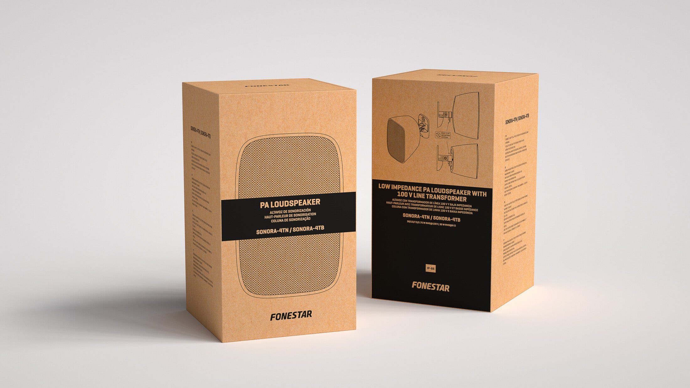 Parlante de sonorización exterior de linea 100v Sonora 4T 4" 30w Fonestar (Unidad)