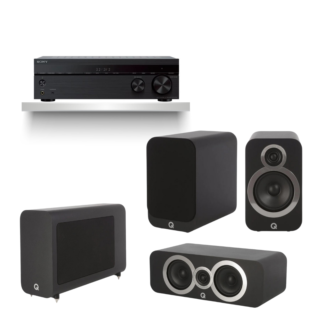 Kit Cine 3.1 Q Acoustics 3020i + 3090Ci + 3060s + Receiver Sony 5.2 STR-DH590