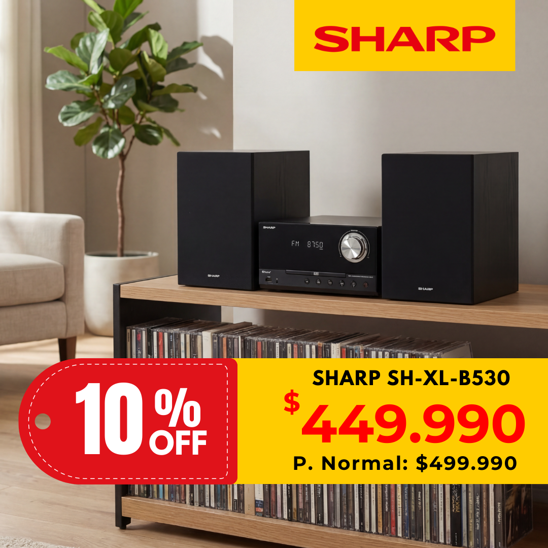 Microcomponente Sharp SH-XL-B530 CD-Player USB Bluetooth Radio AM/FM