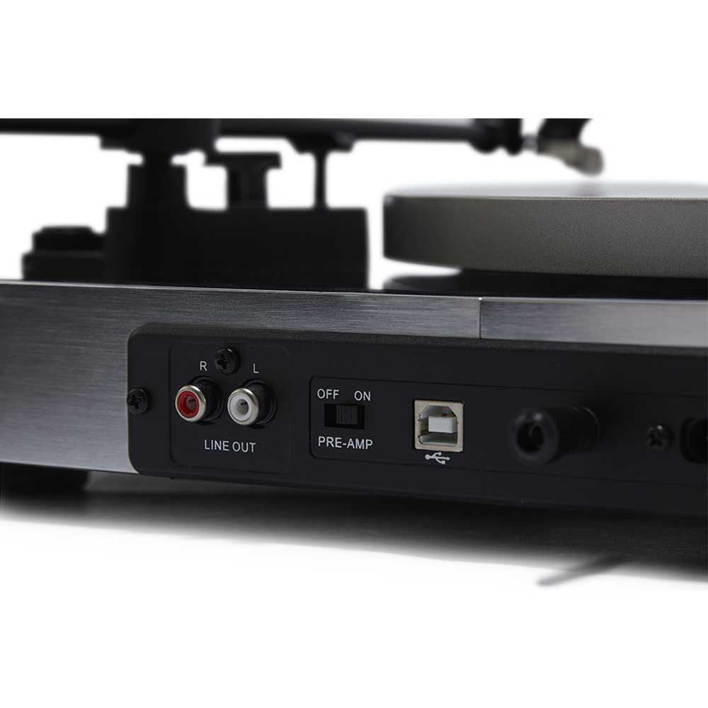 (Open Box) Tornamesa Aiwa a correa y Bluetooth Pre-Amplificada APX-680B