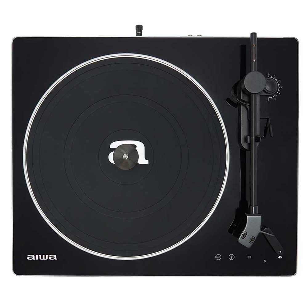 (Open Box) Tornamesa Aiwa a correa y Bluetooth Pre-Amplificada APX-680B