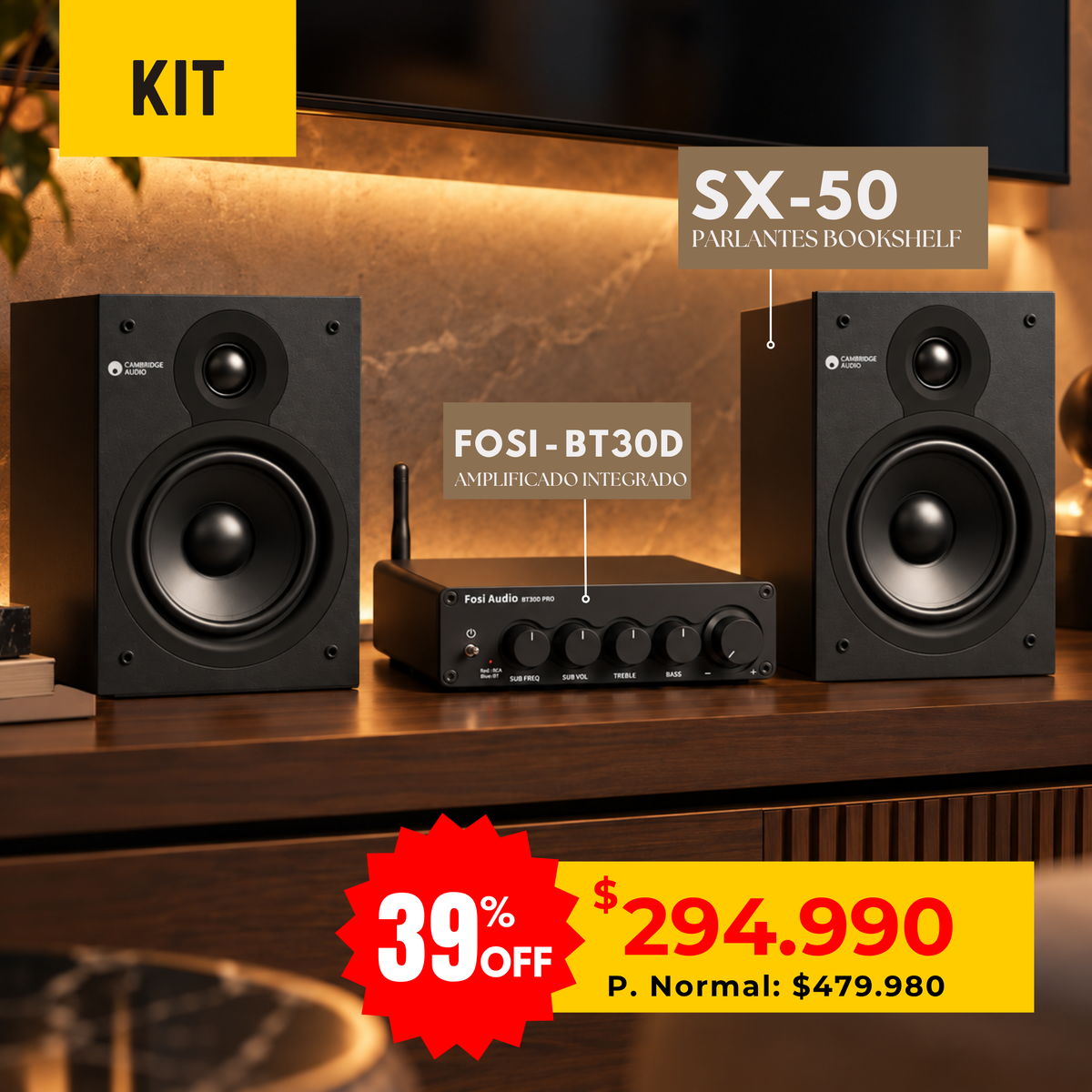 Kit Fosi BT30D + Cambridge SX50