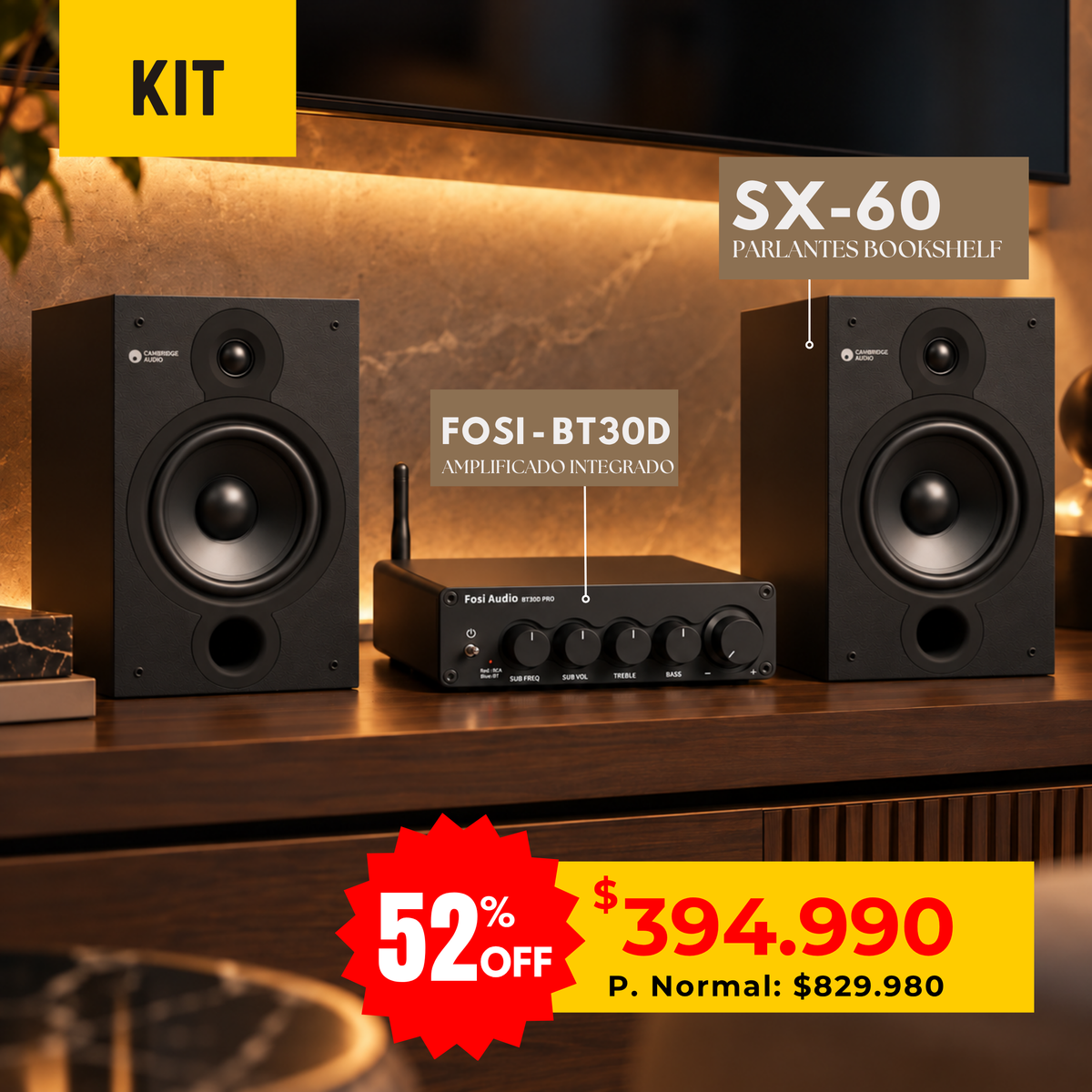 Kit Fosi BT30D + Cambridge SX60