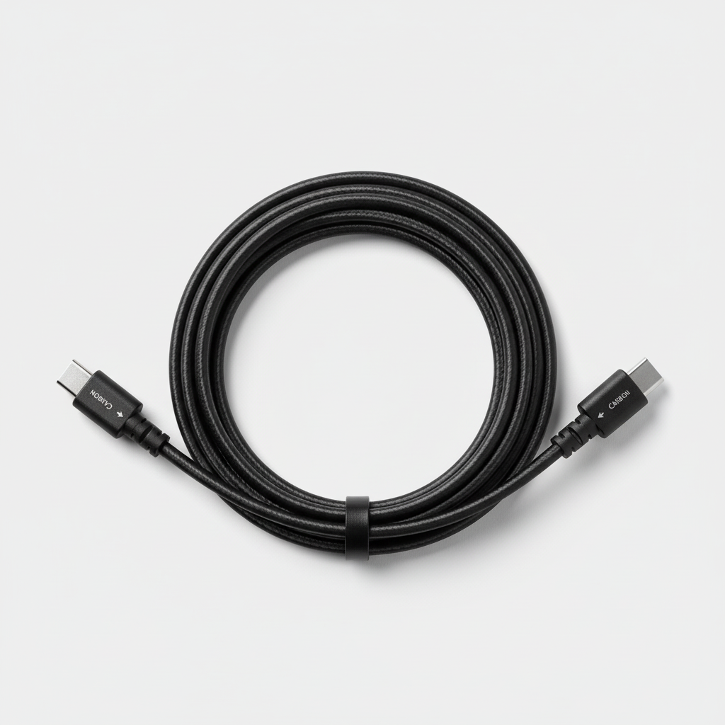 Cable AudioQuest Carbon - ambos conectores visibles