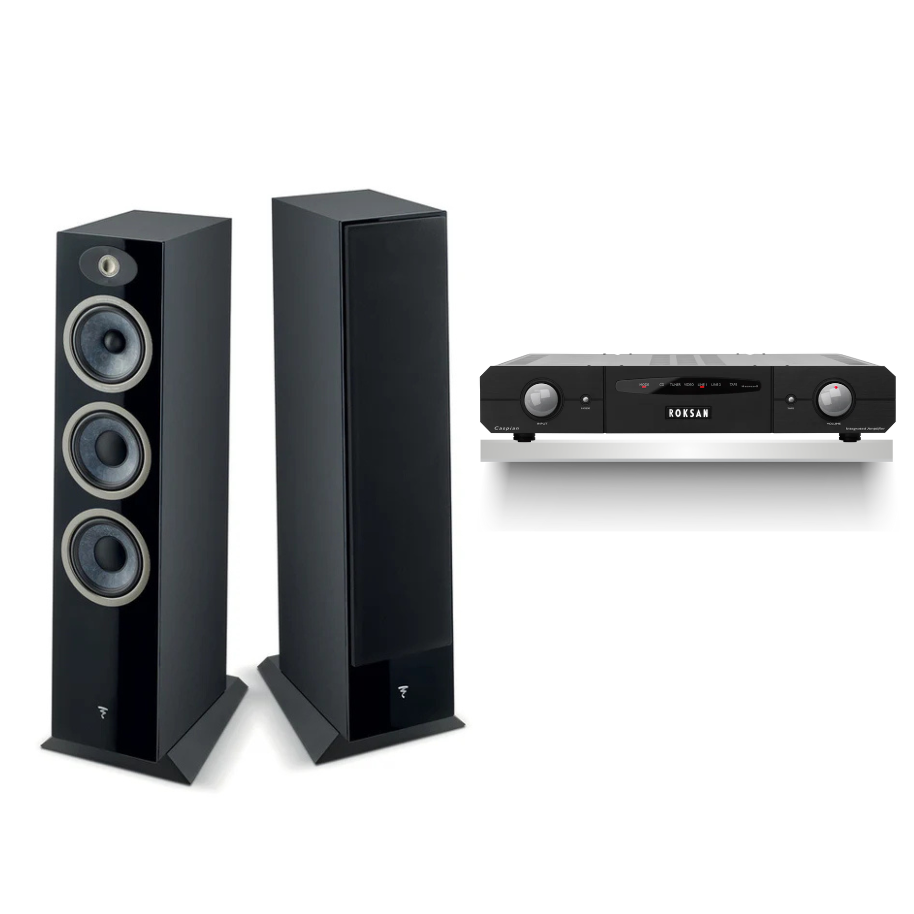 Kit Better Parlantes Columna Theva N°3 Focal + Amplificador Integrado Caspian