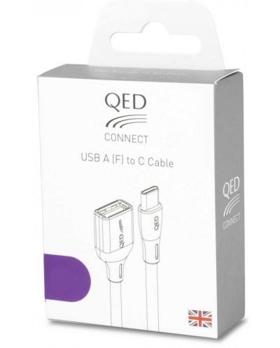 Cable USB A-C F Hembra extensor 0.15m Connect QED