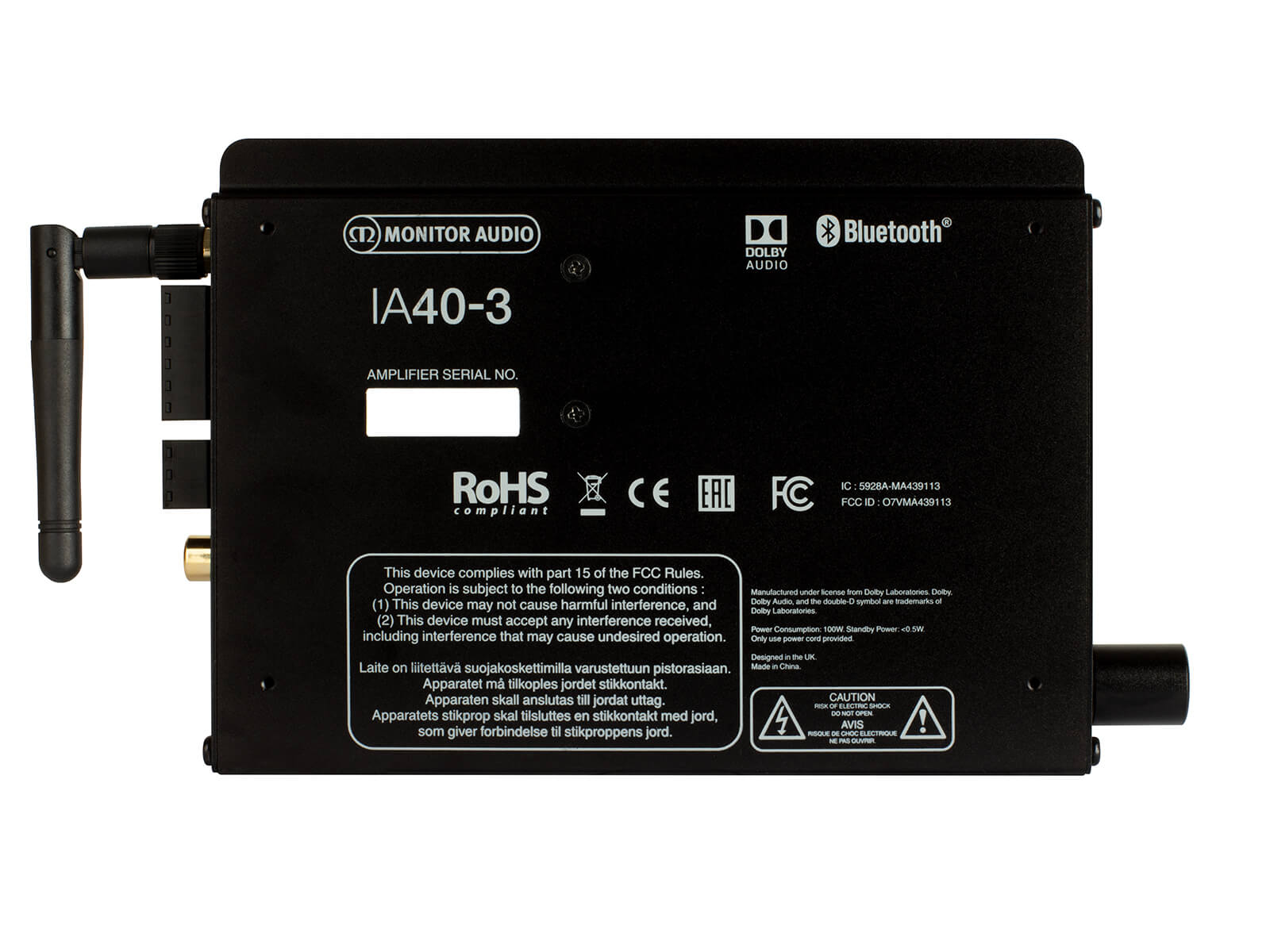 Amplificador para instalaciones con Bluetooth IA40-3