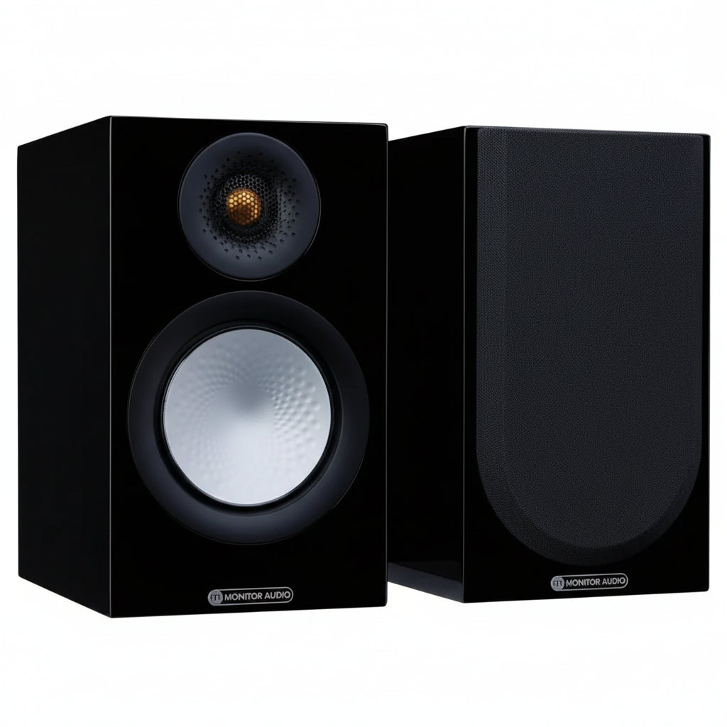 Parlantes Bookshelf Silver 50 Monitor Audio High Gloss (Negro Lacado)
