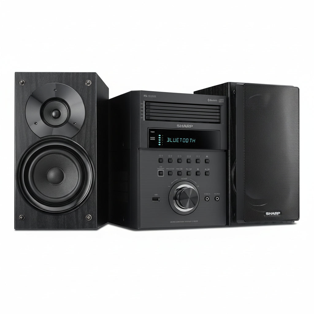 Microcomponente Sharp SH-XL-BH250 CD-Player 5 Disco USB Bluetooth NFC Radio AM/FM