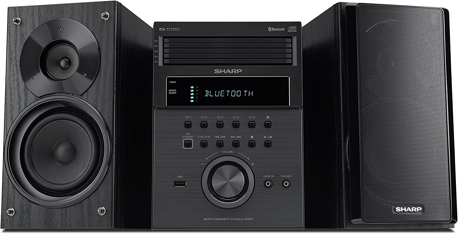 Microcomponente Sharp CD-Player 5 Disco USB Bluetooth NFC Radio AM/FM SH-XL-BH250